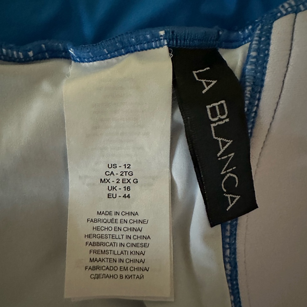 La Blanca Tankini Swim Top size 12. NWT, adjustable straps and front rushing - Picture 6 of 7